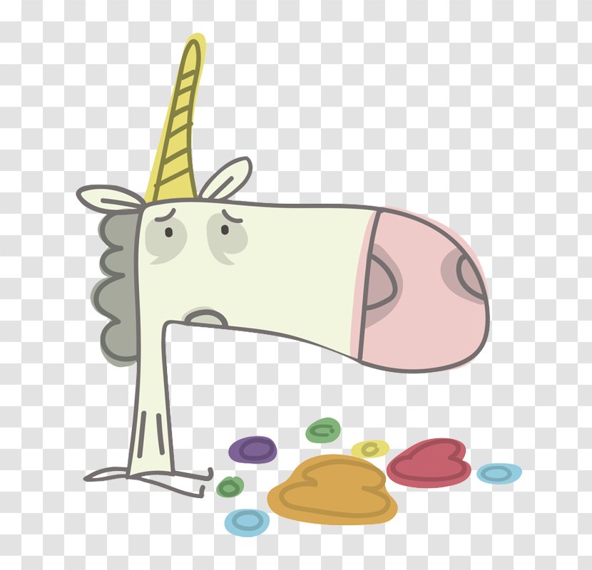 Giraffe Illustration - Pink - Sad Unicorn Animal Transparent PNG