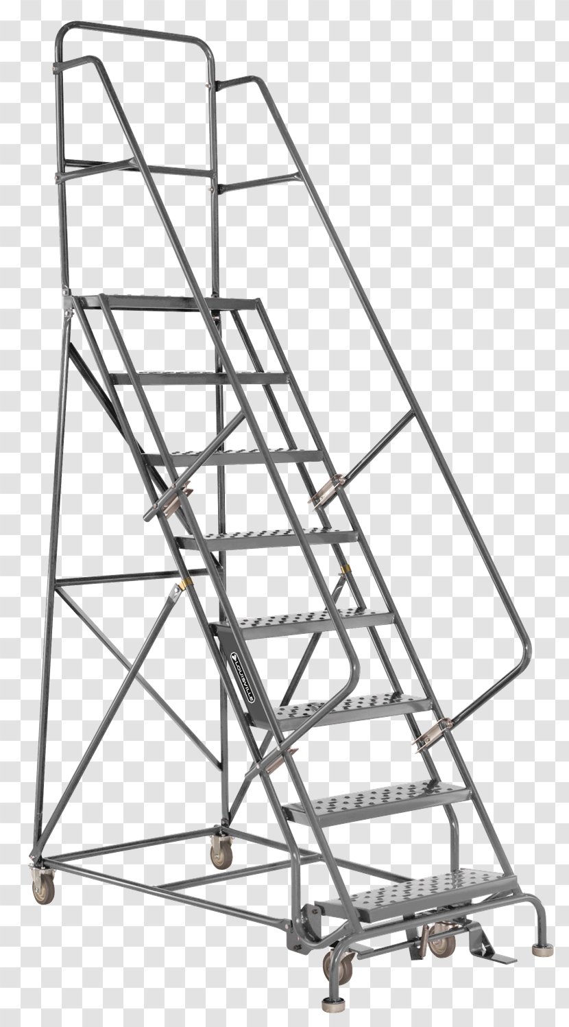 Ladder Stairs Warehouse Rolling Handrail - Ladders Transparent PNG