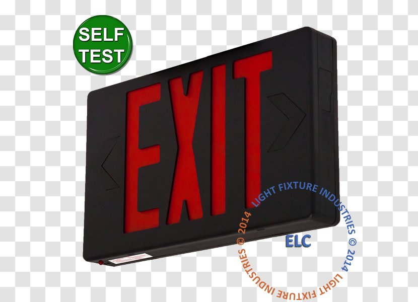 Exit Sign Signage Light-emitting Diode Emergency Red - Electronics Accessory - Light Transparent PNG