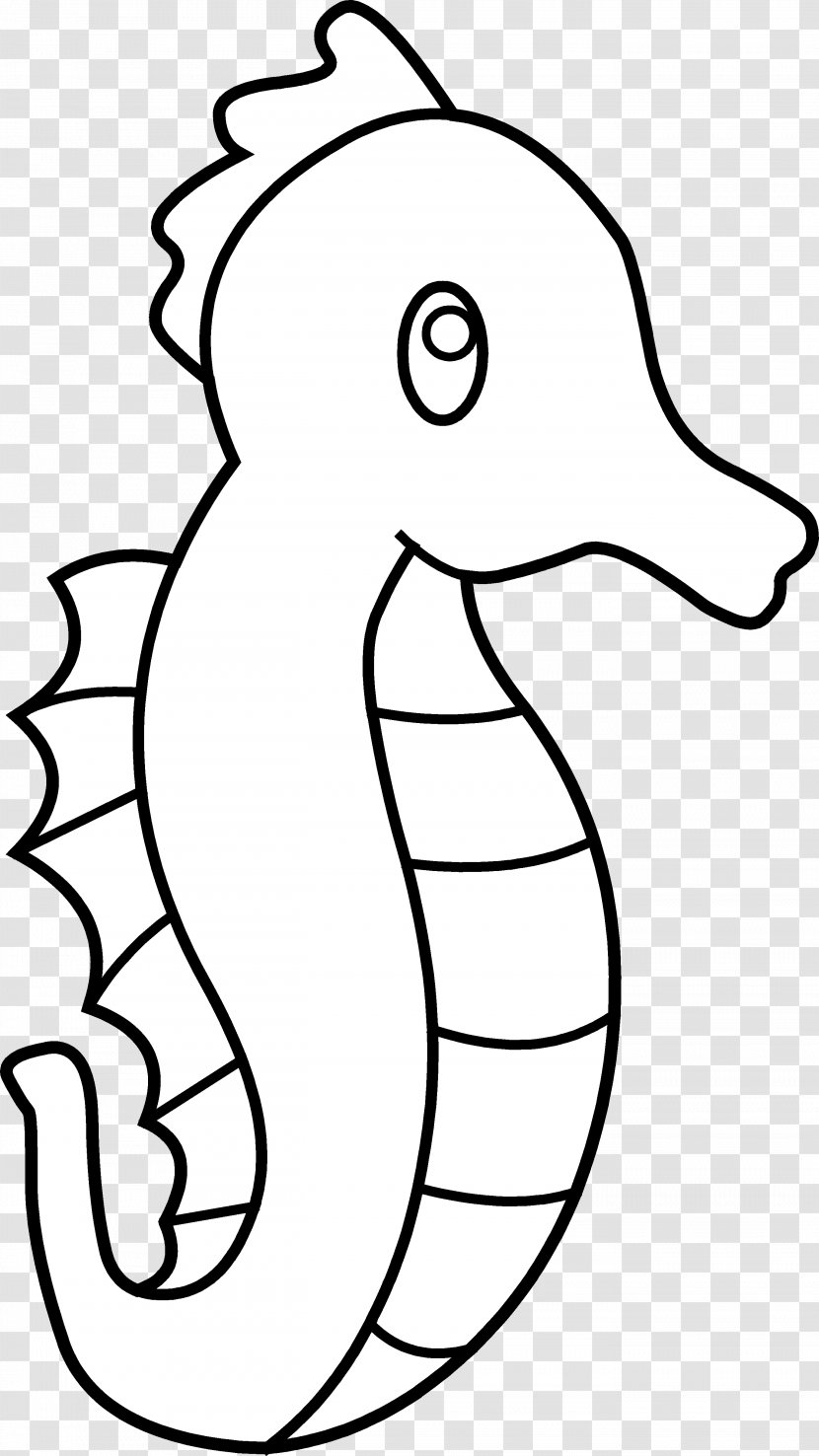 Seahorse Free Content Clip Art - Black And White - Clipart Transparent PNG