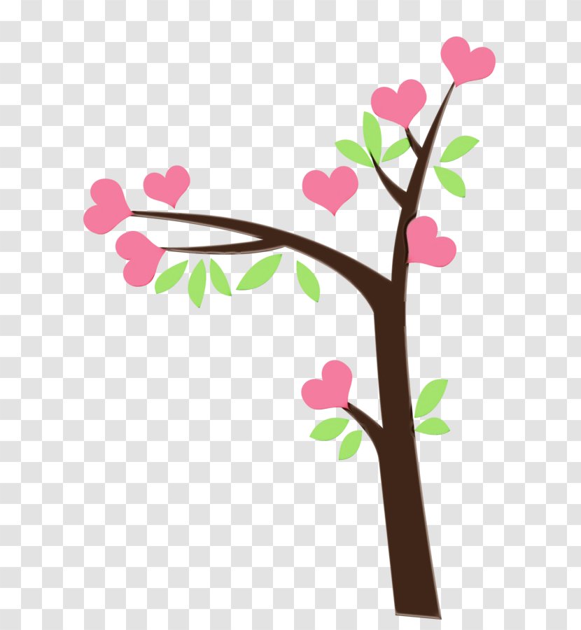 Cherry Blossom Tree Drawing - Pedicel - Heart Transparent PNG