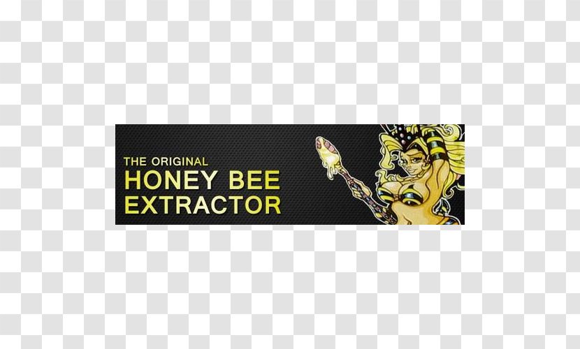 Honey Bee Text Logo Font - Yellow Transparent PNG