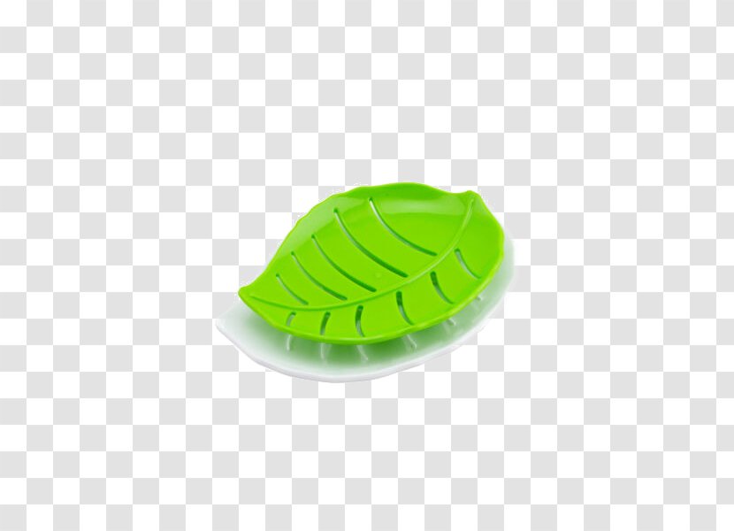 Soap Dish Green - Leaf - Leaf-shaped Double Draining Transparent PNG