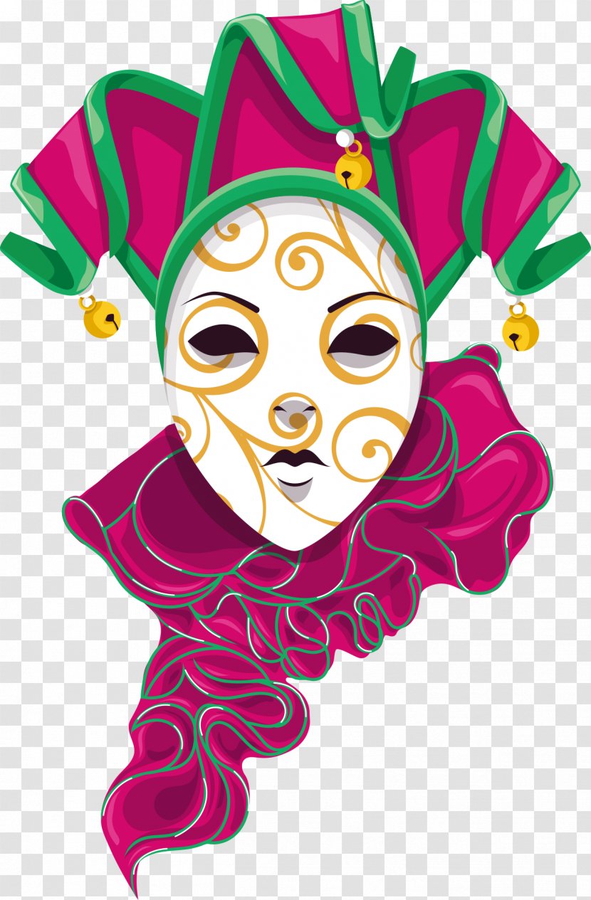 Ball Mask - Floral Design - Vector Party Queen Transparent PNG