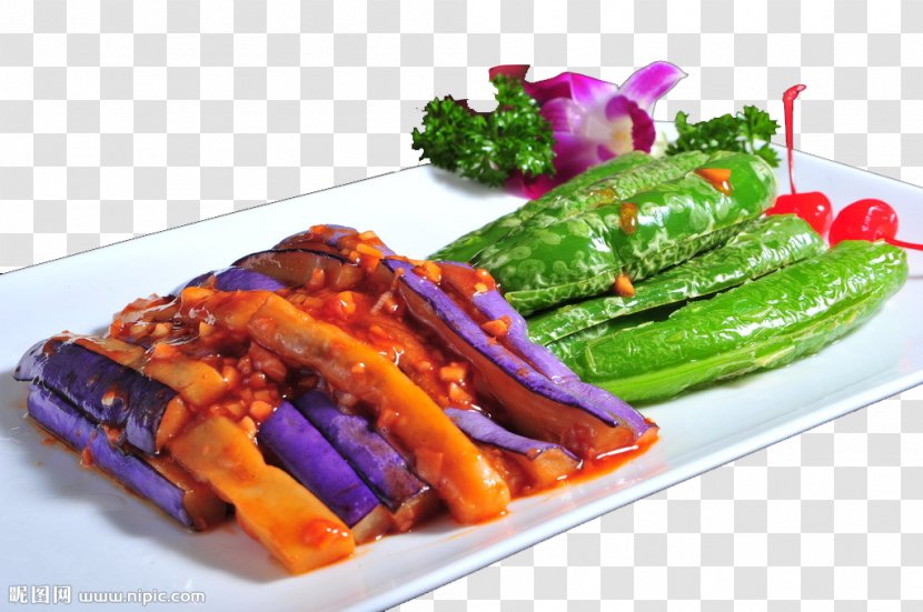 Vegetarian Cuisine Eggplant Sweet And Sour Vegetable Stir Frying - Pepper Transparent PNG