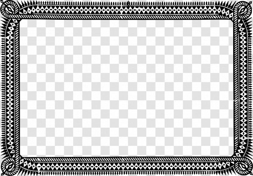 Picture Frame Black And White Clip Art - Public Domain - Spike Cliparts Transparent PNG