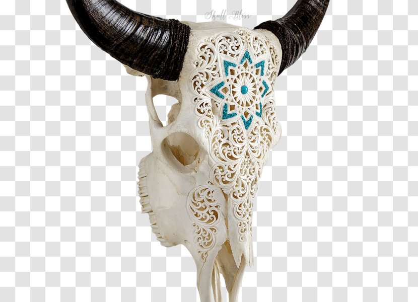 Animal Skulls Horn Antler Cattle - Turquoise - Skull Transparent PNG