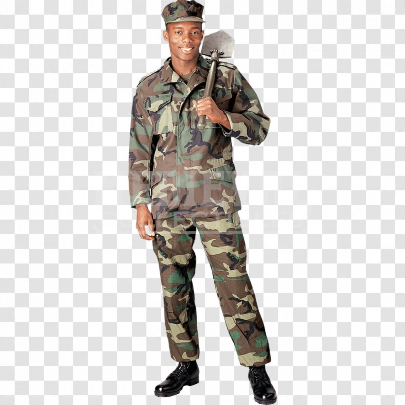 M-1965 Field Jacket U.S. Woodland Military Camouflage Battle Dress Uniform Transparent PNG