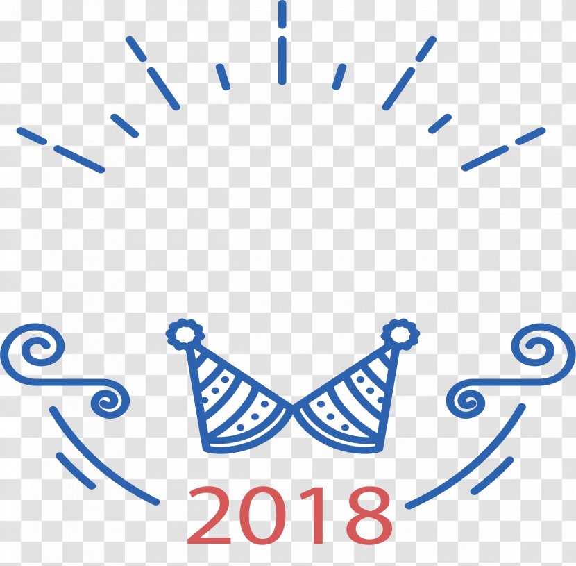 New Year Art 0 Design - Blue - Happy Transparent PNG