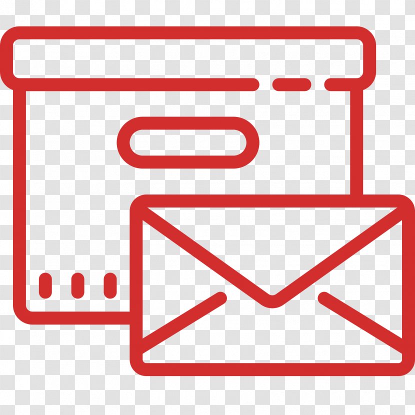Flat Design Clip Art - Red - Email Transparent PNG