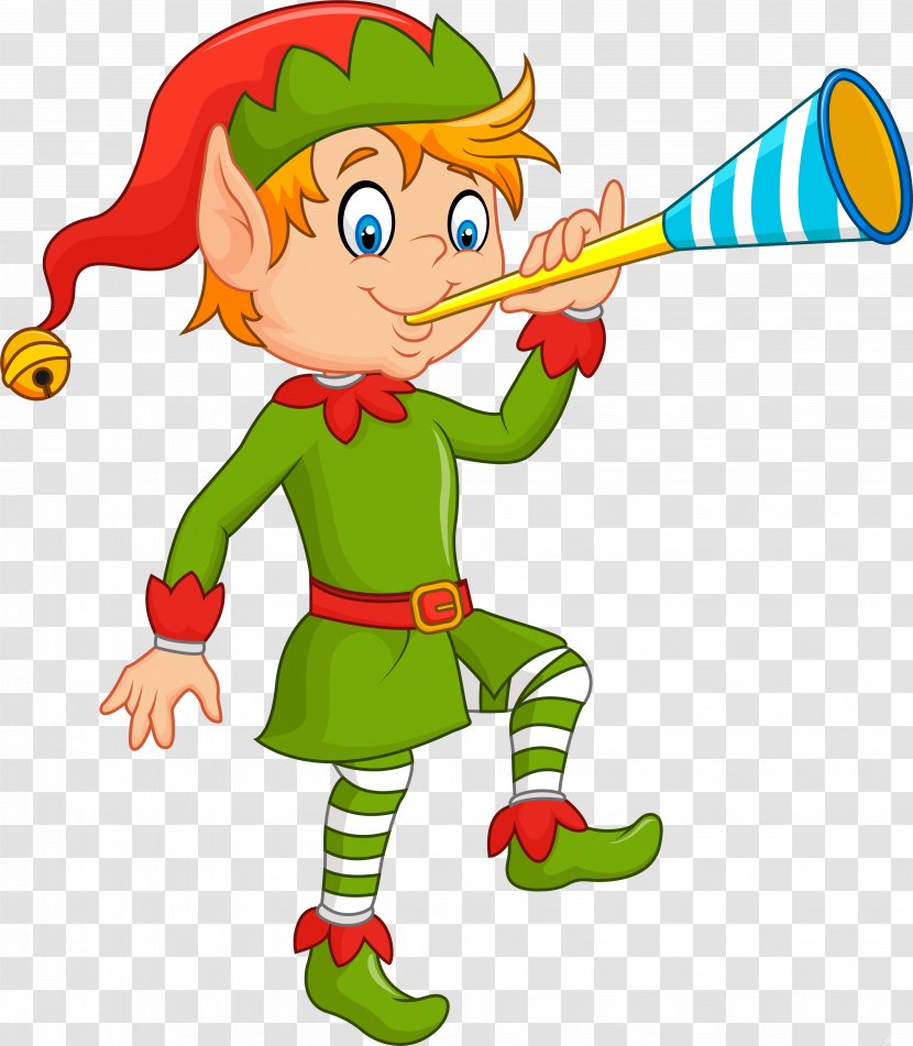 Christmas Elf Cartoon - Drawing Transparent PNG