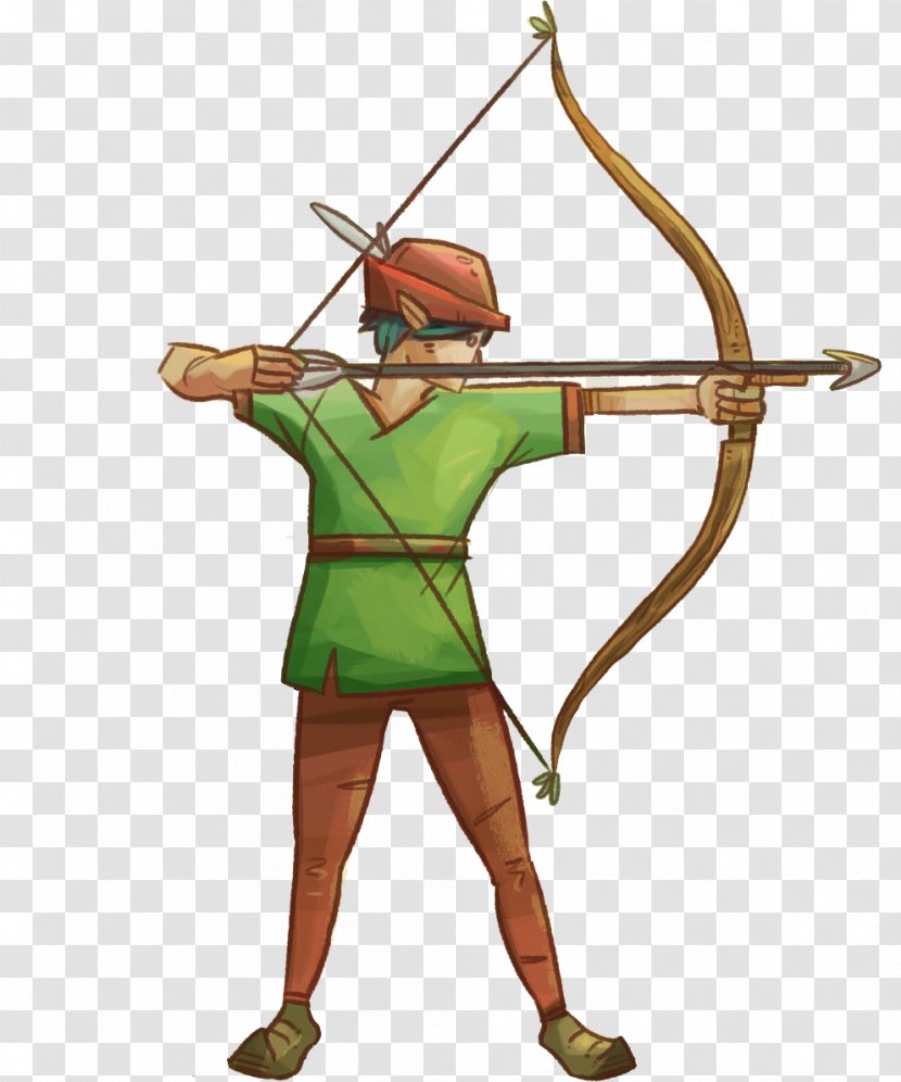 Bow And Arrow Ranged Weapon Archery Longbow - Archer Transparent PNG
