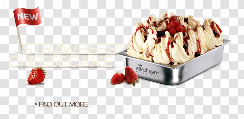 Ice Cream Makers Milk Flavor - Strawberry Cheese Cake Transparent PNG
