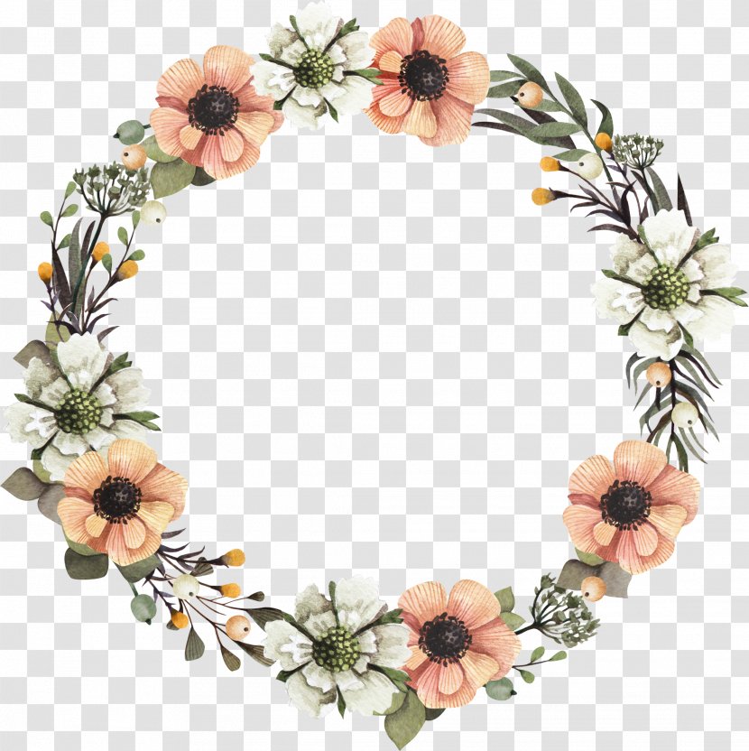 Wreath Floral Design Flower Garland - A Transparent PNG