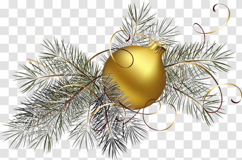 Christmas Ornament Gold Clip Art - Fir - Balls Transparent Transparent PNG