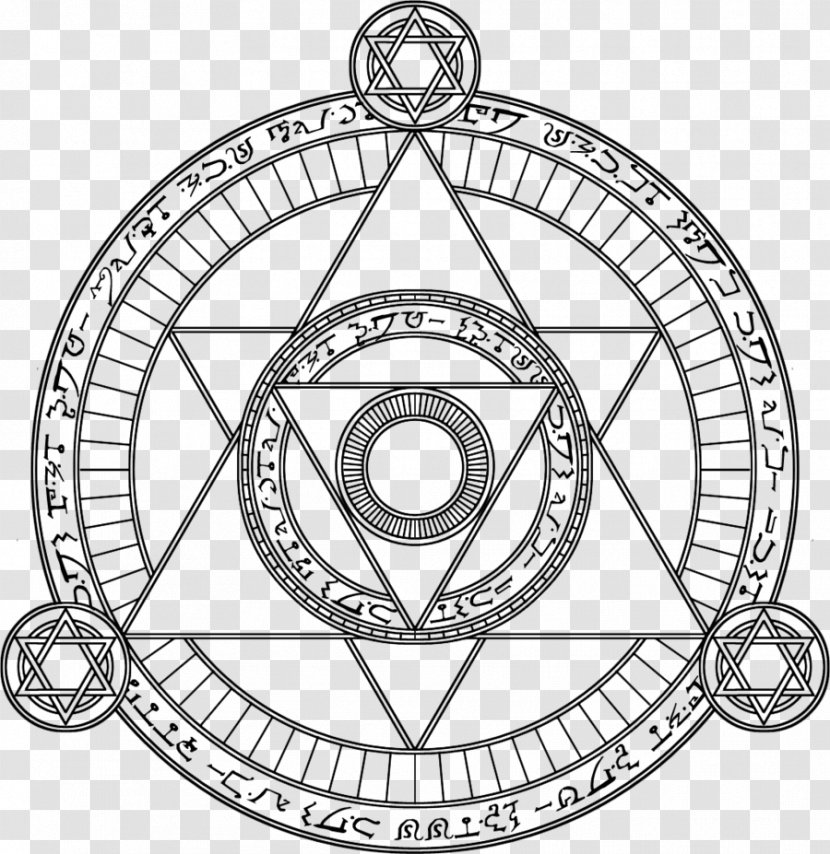 Magic Symbol Seal Of Solomon Witchcraft Spell - Line Art Transparent PNG