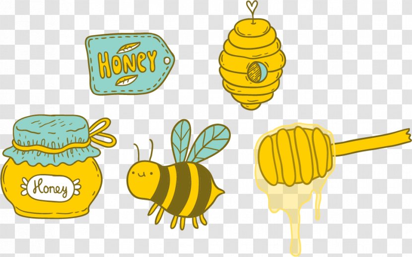 Mulled Wine Honey Bee - Vector Bees Transparent PNG