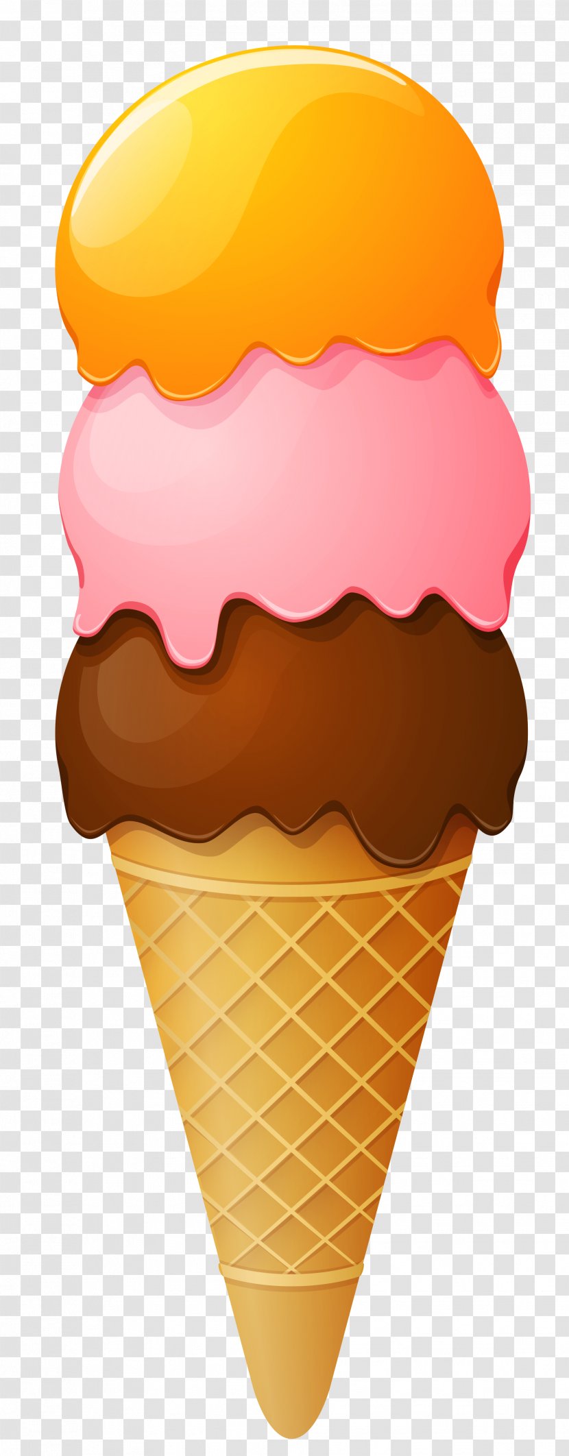 Ice Cream Cone Sundae Clip Art - Cones - Transparent Clipart Picture Transparent PNG