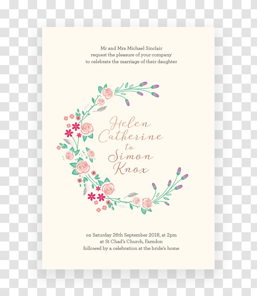 Wedding Invitation Convite Floral Design Monogram Transparent PNG