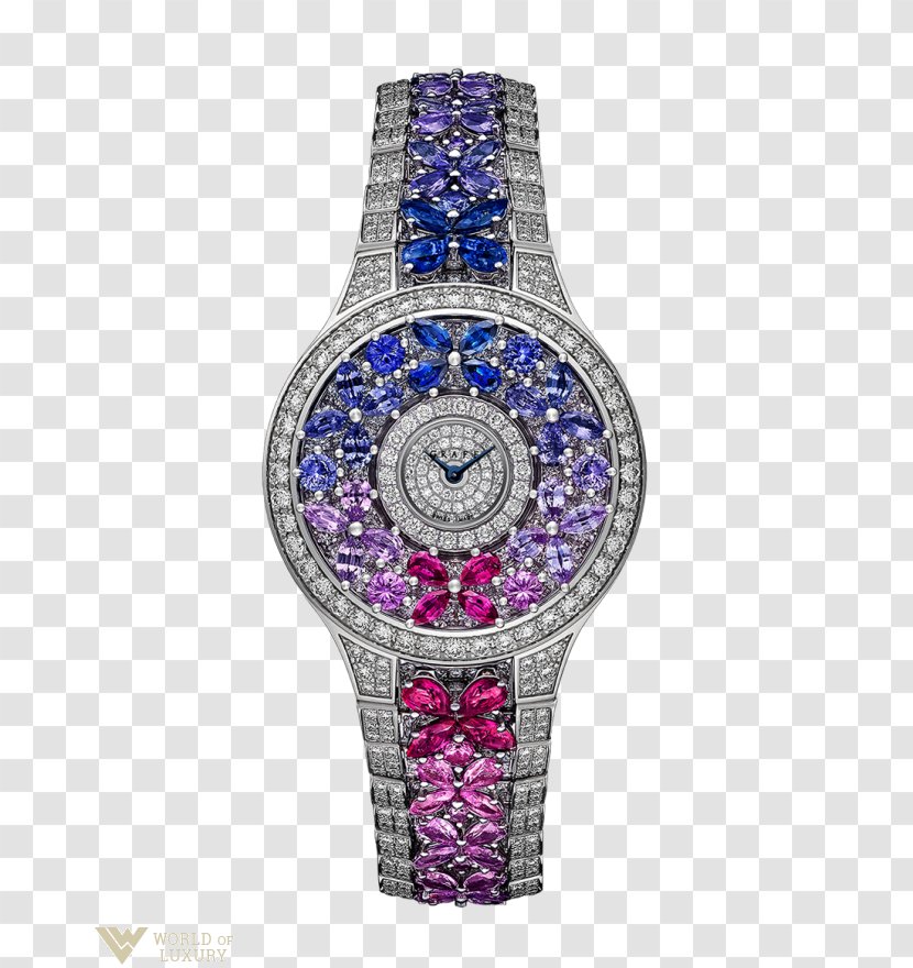 Watch Strap Graff Diamonds Sapphire - Magenta Transparent PNG