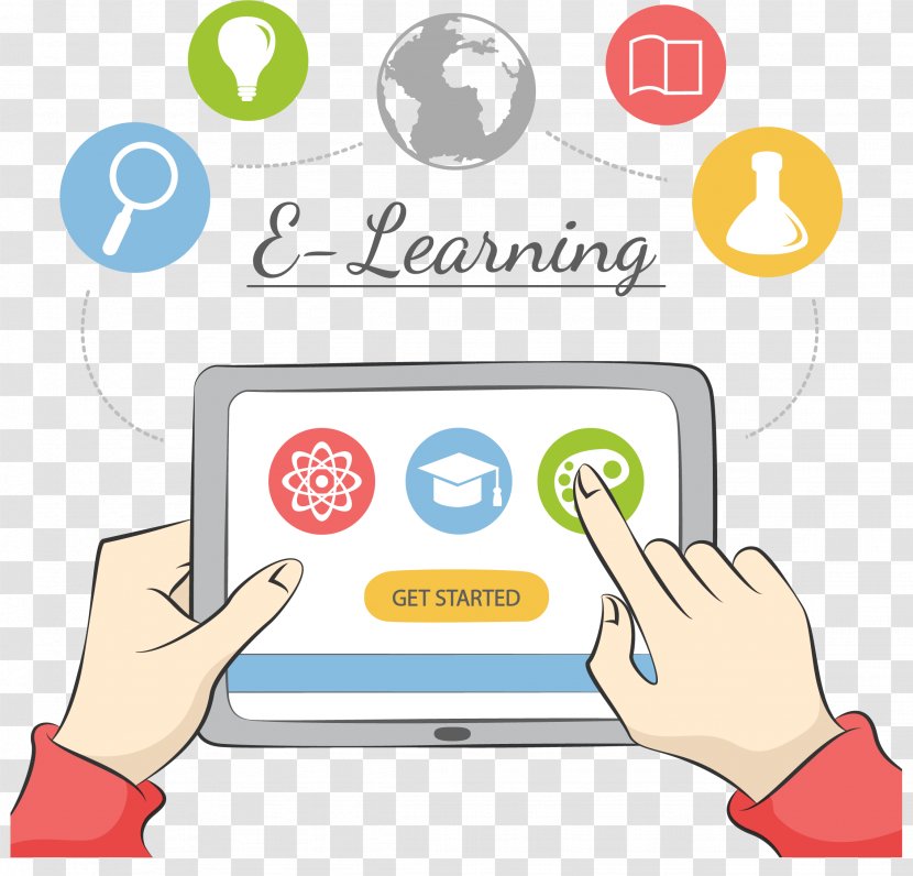 Student E-learning Distance Education Virtual School - Learning - Tablet PC Network Course Transparent PNG