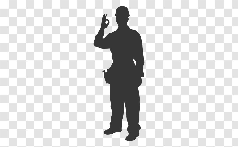 Silhouette Construction Worker Laborer Transparent PNG