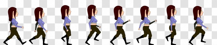 Animation Woman Walking - Silhouette - Walk Transparent PNG
