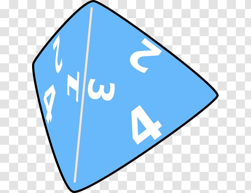 Dice Game Four-sided Die Clip Art - Text - Color Triangle Transparent PNG