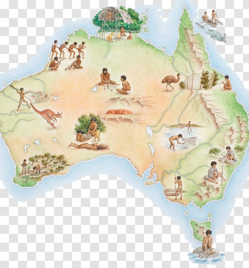Prehistory Of Australia Map Quinkan Rock Art Illustration - Ancient Transparent PNG
