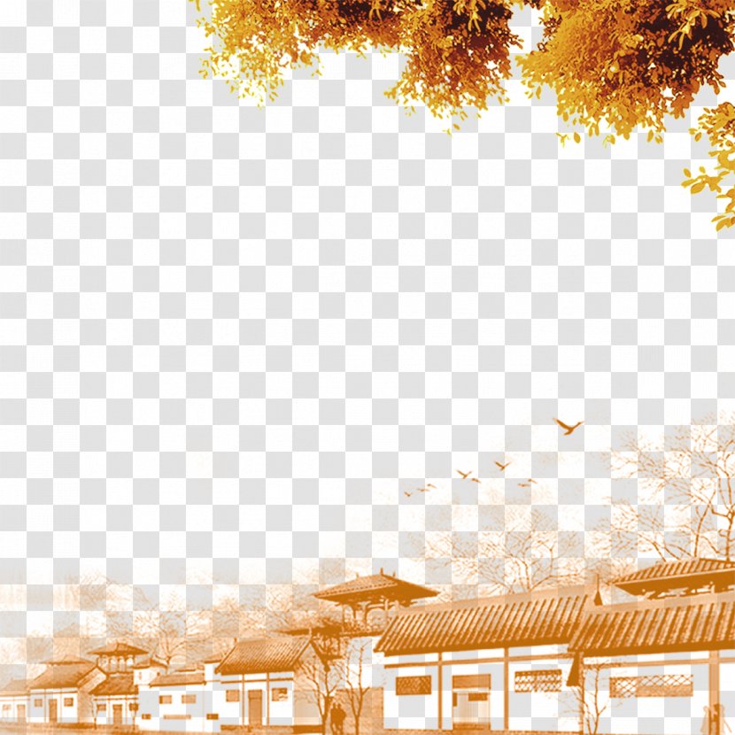 Qingming Festival Chinoiserie U7d20u6750u516cu793e Ink Wash Painting - Autumn Home Transparent PNG