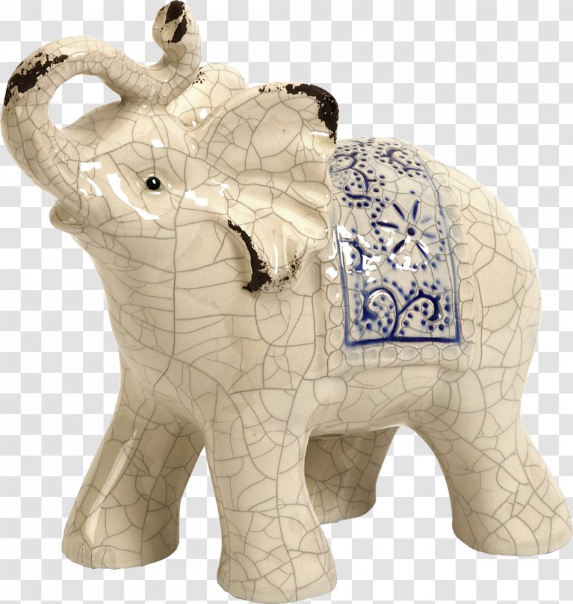 African Elephant Figurine Statue Sculpture Transparent PNG