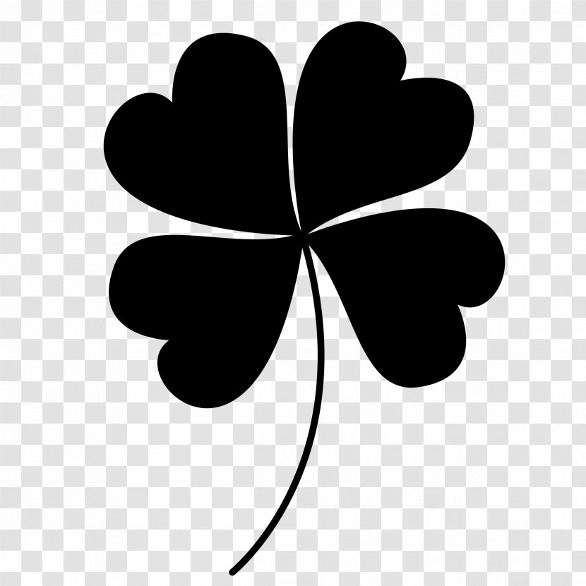 Four-leaf Clover Image Luck Photograph Royalty-free - Stock Photography - Blackandwhite Transparent PNG