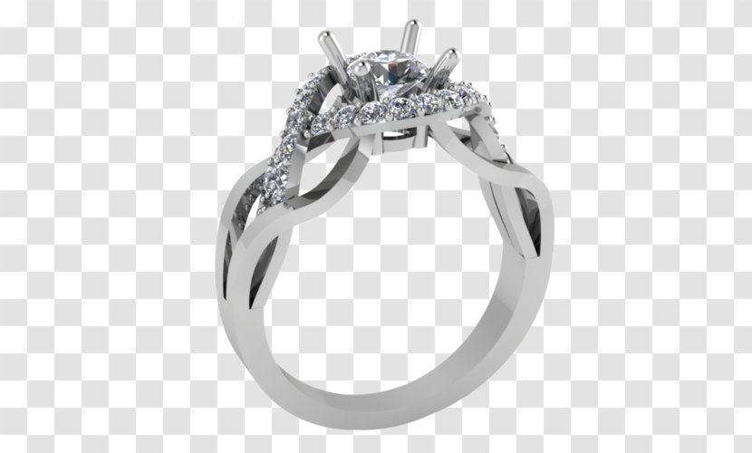 Engagement Ring Wedding Princess Cut Jewellery - Model Transparent PNG