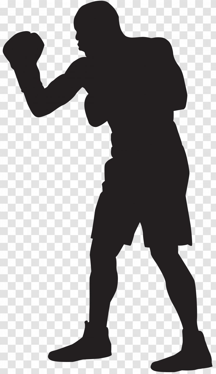 Boxer Silhouette Clip Art - Royaltyfree - Boxing Transparent PNG