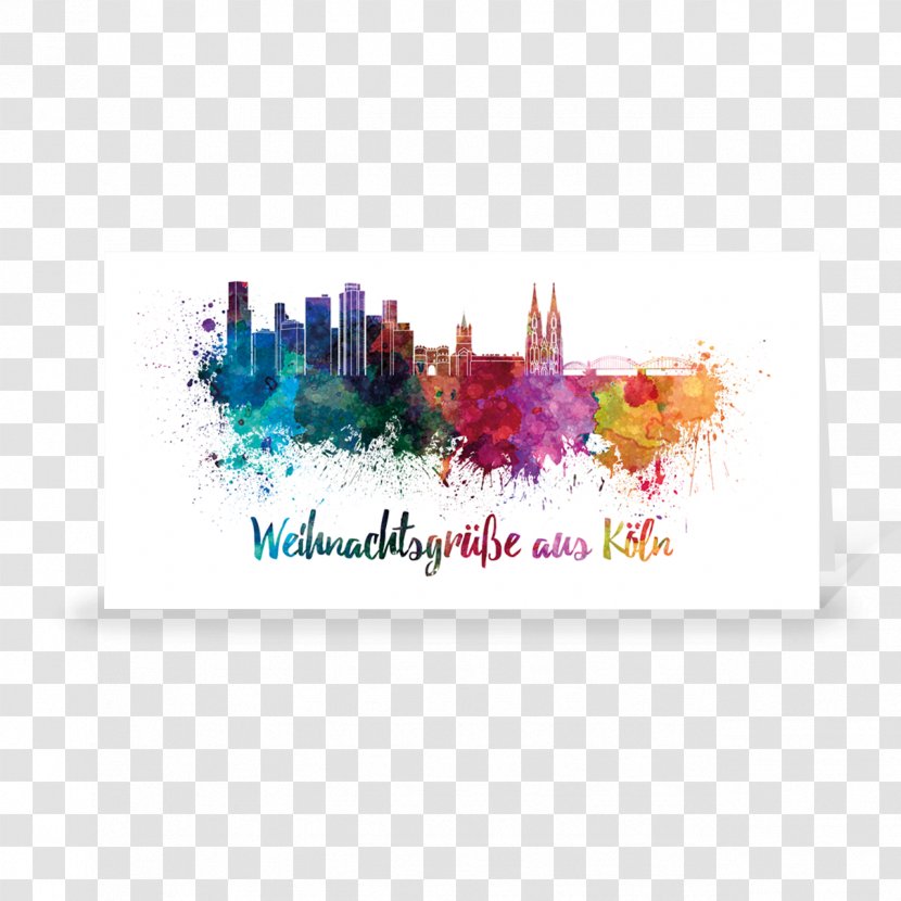 Cologne Cathedral Plakat Naukowy Poster Skyline Bayenthal - City - Aquarell Transparent PNG