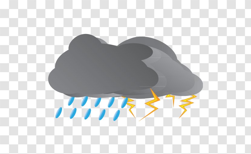 Thunderstorm Cloud Rain Clip Art - Weather Icon Transparent PNG