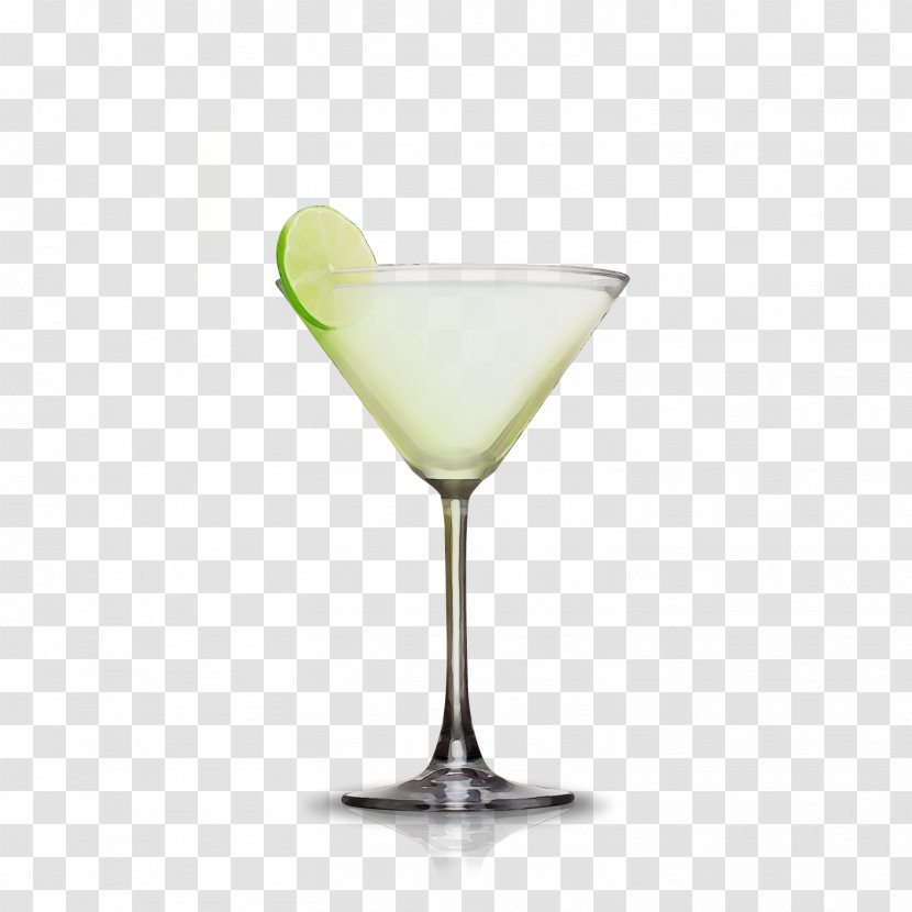 Drink Martini Glass Alcoholic Beverage Gimlet Distilled - Wet Ink - Cocktail Garnish Liqueur Transparent PNG