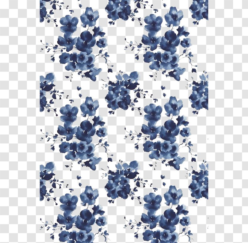 IPhone 6 Plus 8 X Desktop Wallpaper - Iphone - Watercolor Blue Flower Transparent PNG