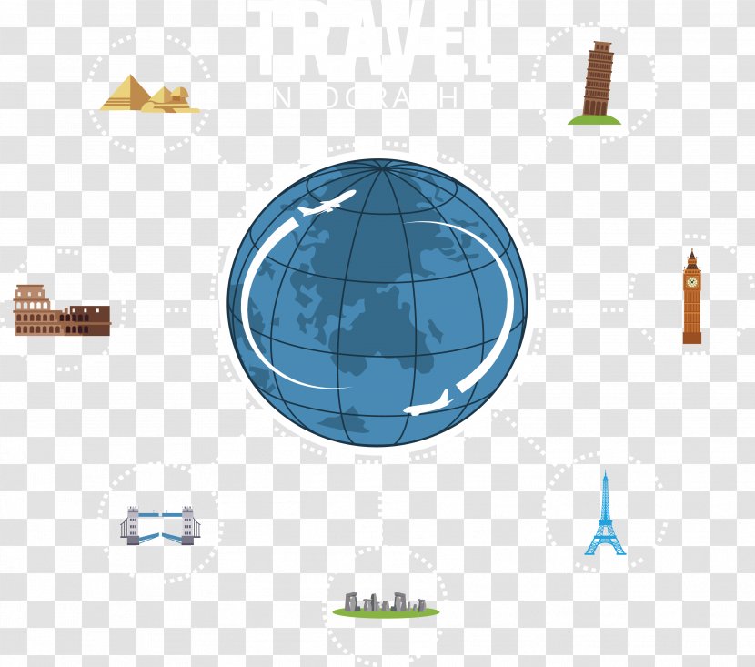 Tourism Designer - Blue - Global Travel Chart Transparent PNG