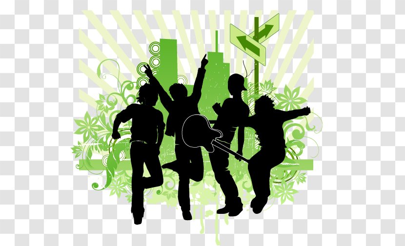 Silhouette Royalty-free Musical Ensemble Clip Art - Heart - Rock Flowers Transparent PNG