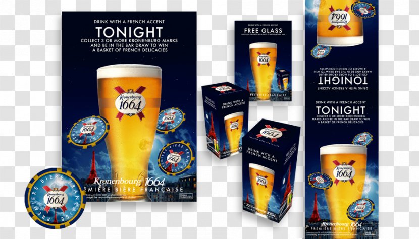 Kronenbourg Brewery Beer Brand Promotion Pint Glass Transparent PNG