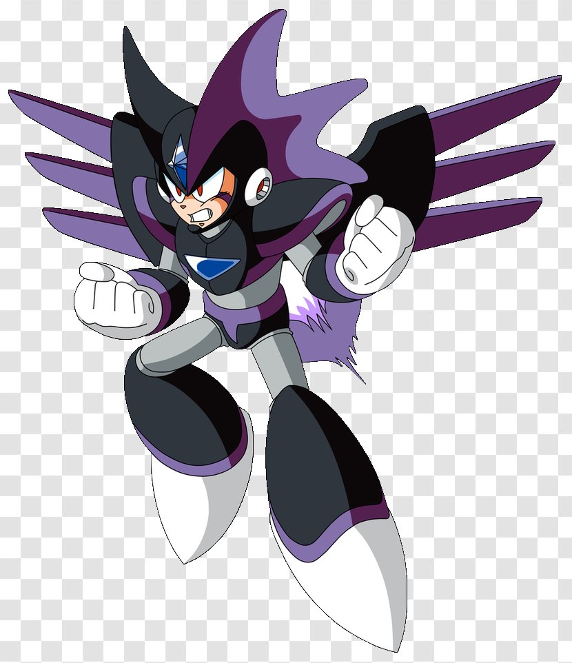Mega Man X 7 Powered Up & Bass - Watercolor Transparent PNG