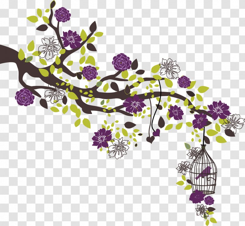 Lilac Flower Gift Floral Design Purple - Rose - Birdcage Transparent PNG