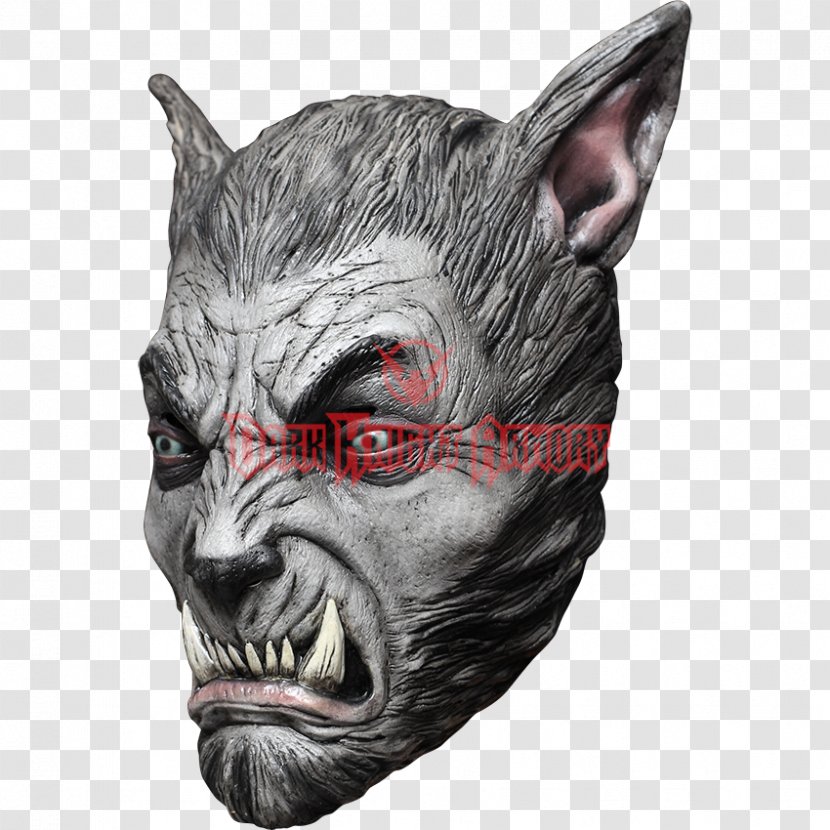 Latex Mask Gray Wolf Costume Werewolf - Head Transparent PNG