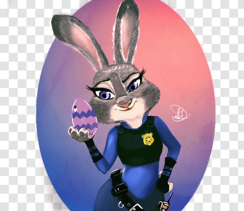 Lt. Judy Hopps Nick Wilde Rabbit Police Officer - Easter Bunny Transparent PNG