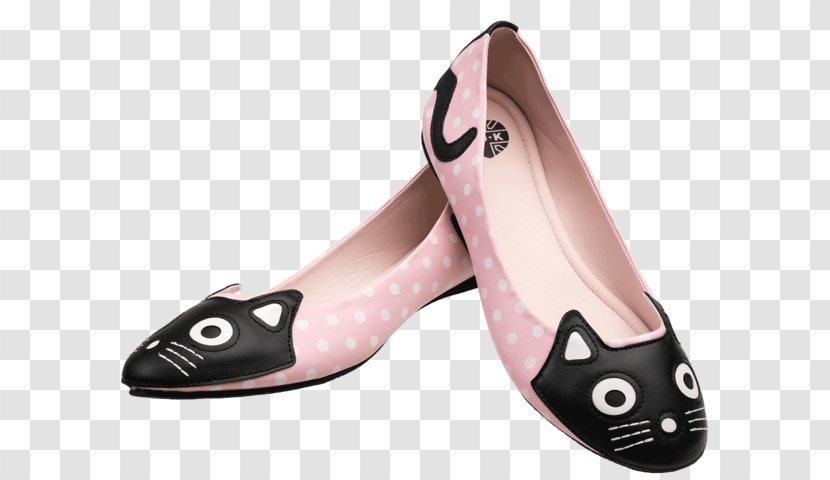 Ballet Flat Shoe Walking Polka Dot - Outdoor - Pink Transparent PNG