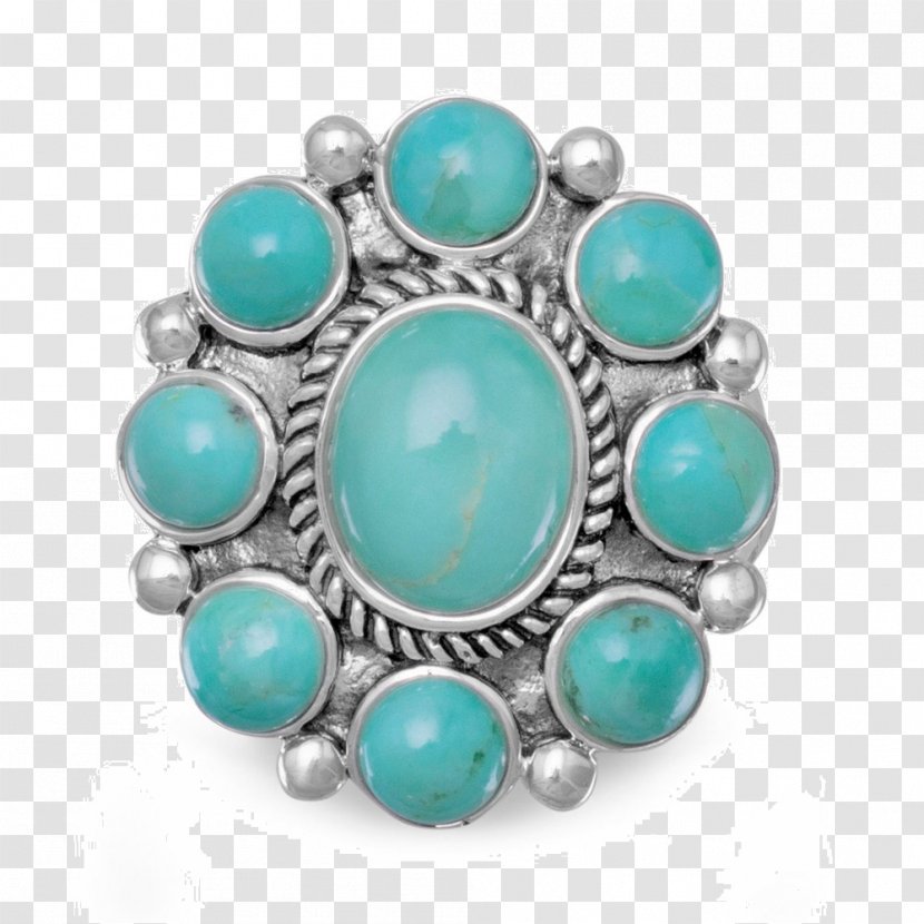Turquoise Ring Jewellery Gold Sterling Silver - Brooch Transparent PNG