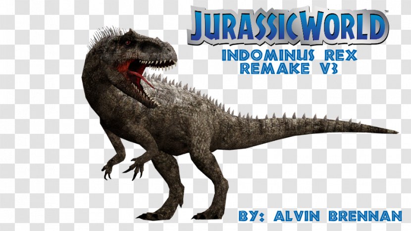 Tyrannosaurus Velociraptor Indominus Rex Gallimimus Ankylosaurus - Video Game Remake - Jurassic Park Transparent PNG