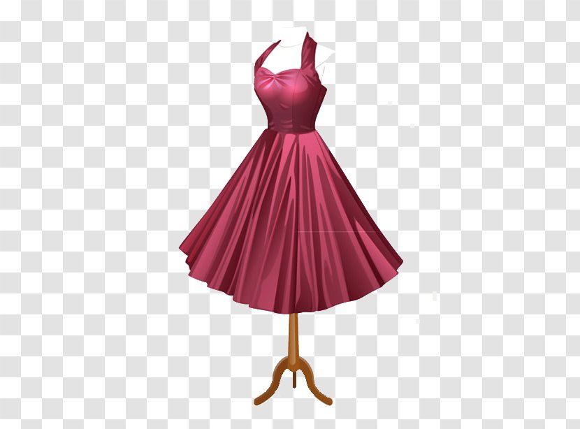 Clothing Dress-up Fashion - Gown - Rose Red Dress Transparent PNG