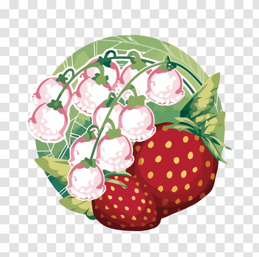 Strawberry - Aedmaasikas - Vector And Lily Of The Valley Transparent PNG